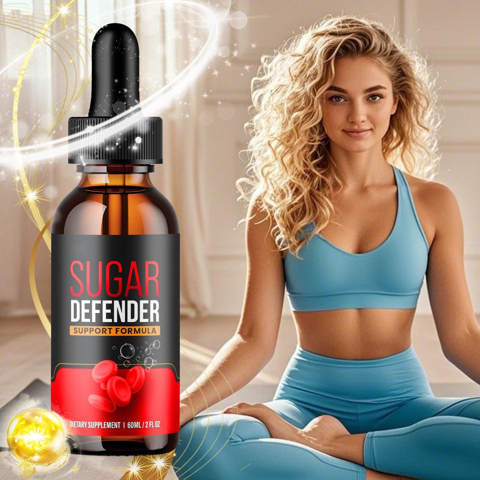 `Sugar Defender, Sugar Defender Healthy Blood Sugar Support Supplement 60ml