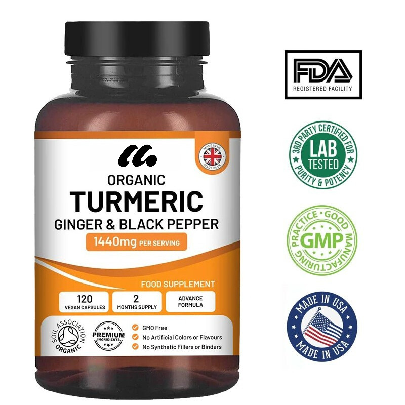 Turmeric Ginger&Black Pepper 1440mg Per Serving Supports Joint And Heart Health