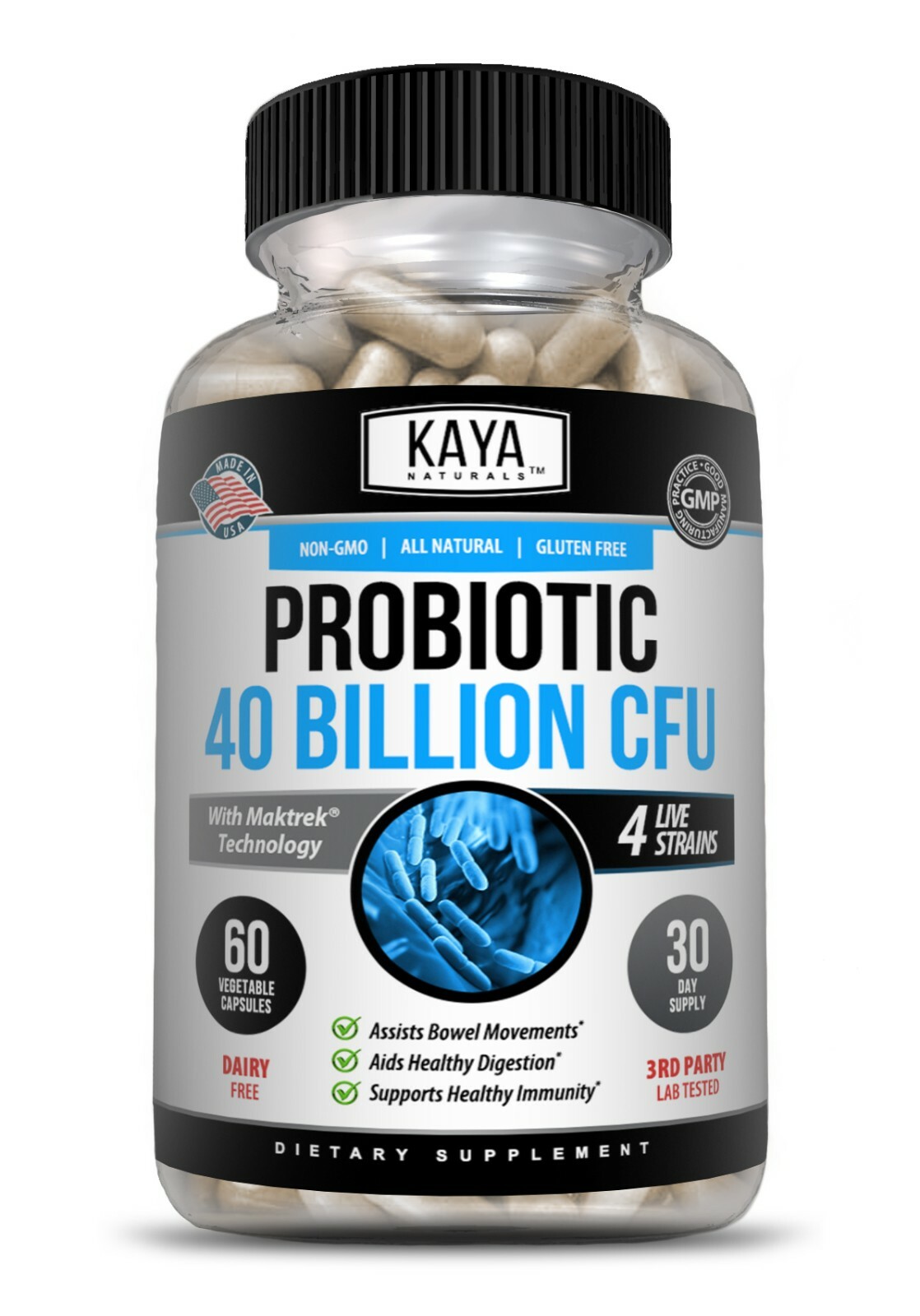 (2 Pack) Probiotics 40 Billion CFU 60ct Digestive Health Immune Support Bloating