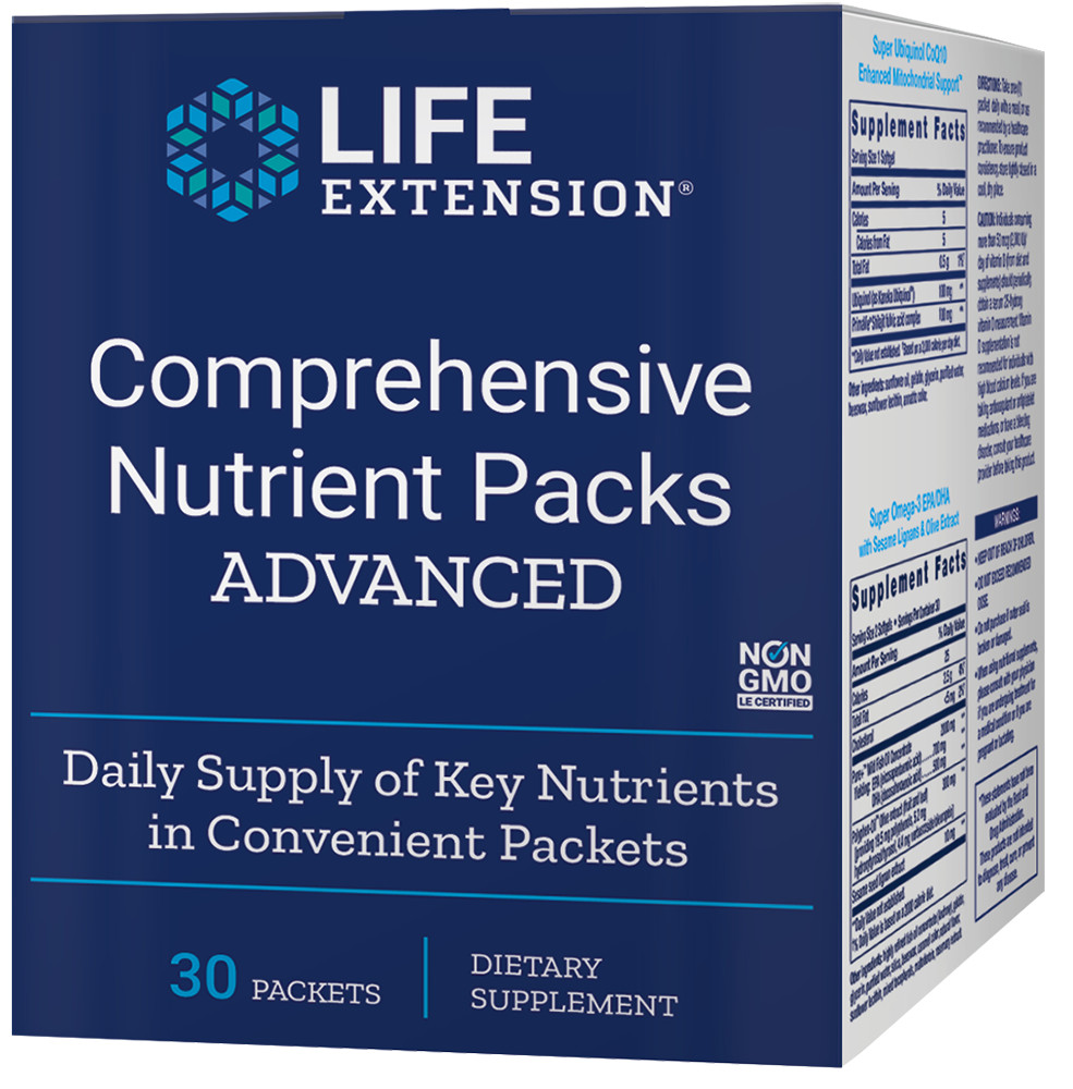 Life Extension Comprehensive Advanced Nutrients 30 Pouches Box