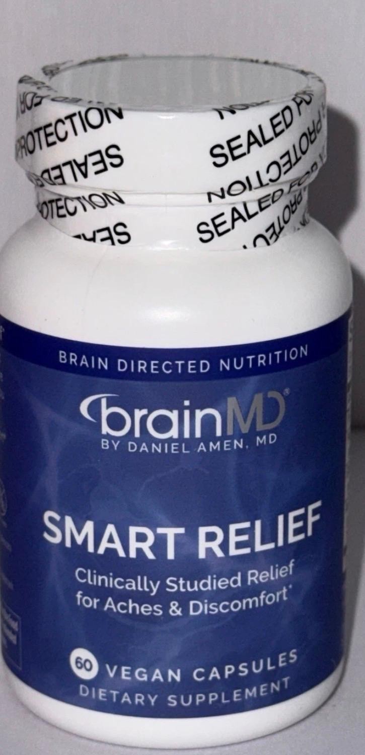 brainMD Smart Relief Pain Relief 60 Vegan Caps Exp 08/2027