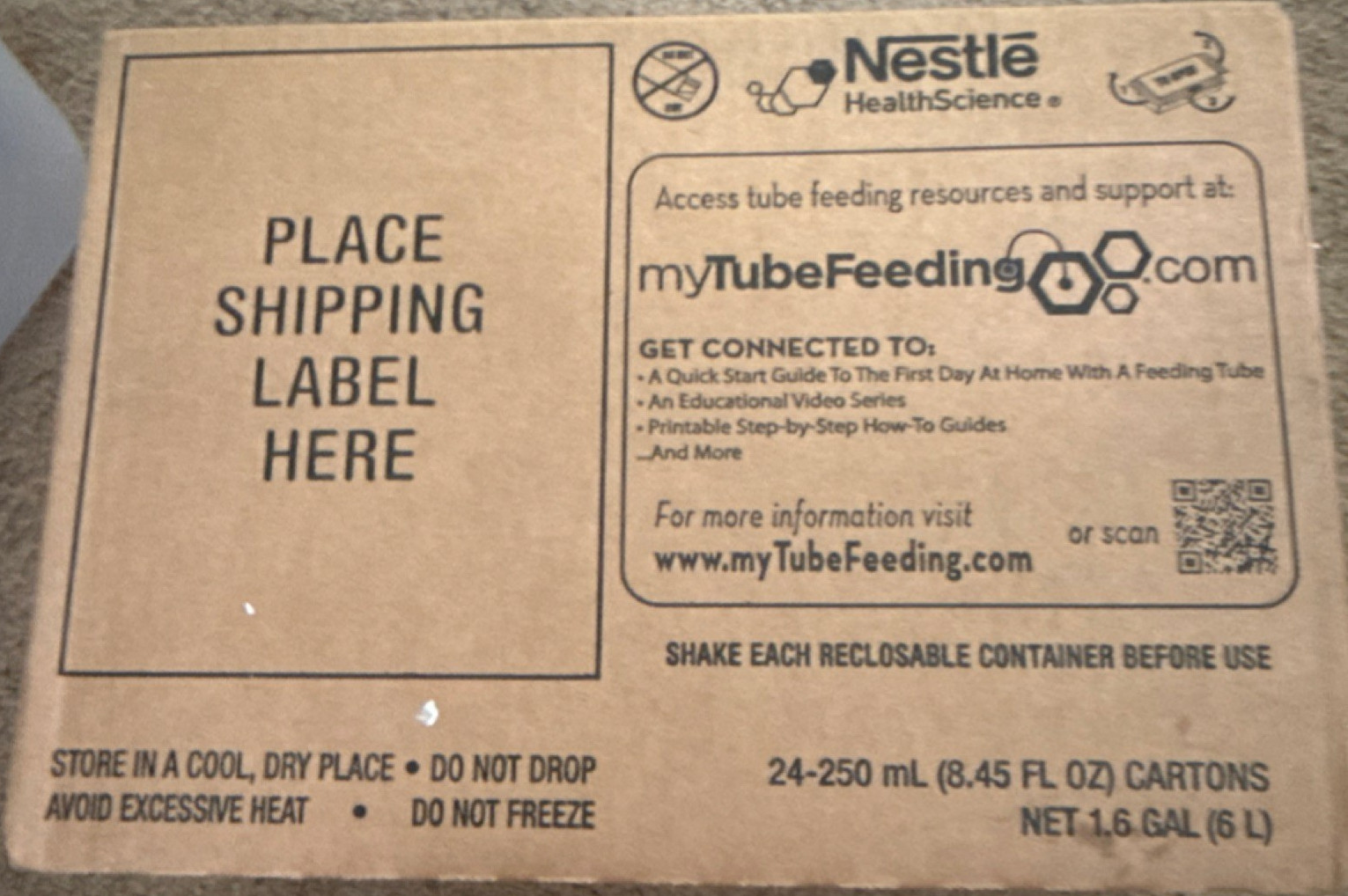Nestlé Health Science Tube Feeding Dietary Supplement 24×8.45 fl oz Cartons