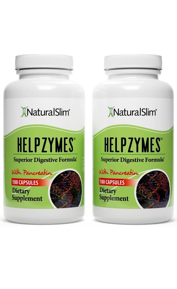 NaturalSlim Helpzymes 2-Pack Digestive Formula – Digestive Enzymes Capsules03/27