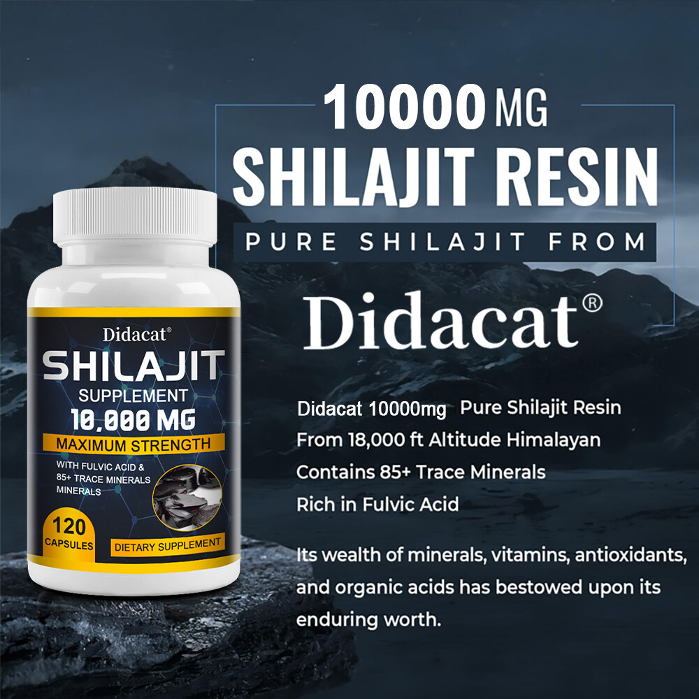 Himalayan Shilaji 1000mg,Organic,potency,Boost Energy, 30 To 120 Capsules
