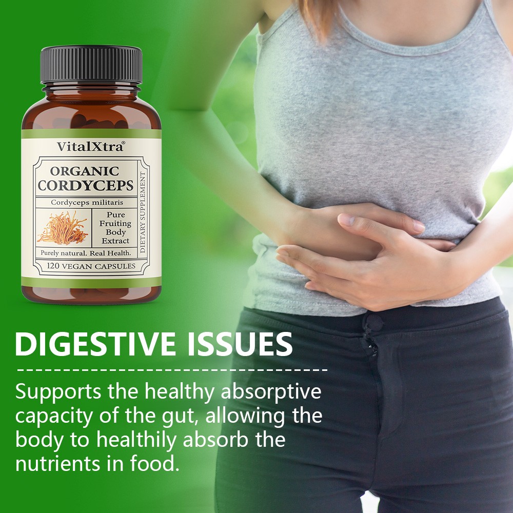 Organic Cordyceps Supplement, Boosts Immunity,Supports Digestive & Gut Health