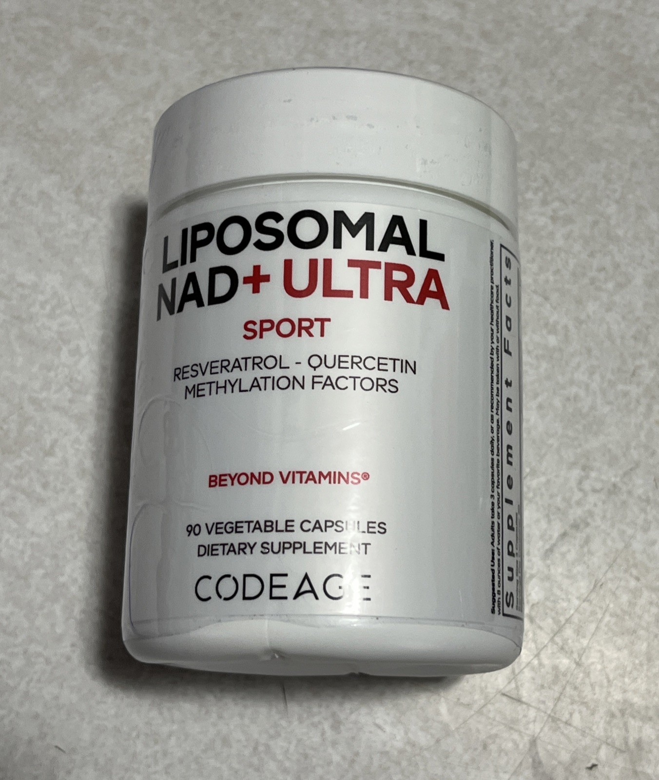 Sport Liposomal NAD+ ULTRA 90 Vegetable Capsules Exp 05/2028 New Sealed Codeage