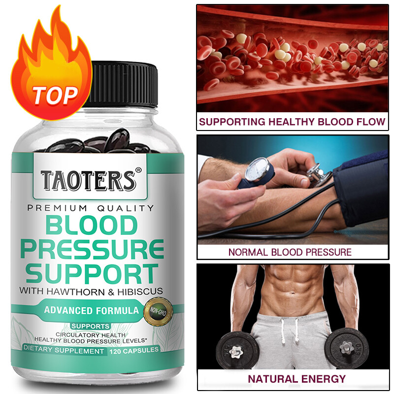 Capsules for blood pressure support with hawthorn and hibiscus