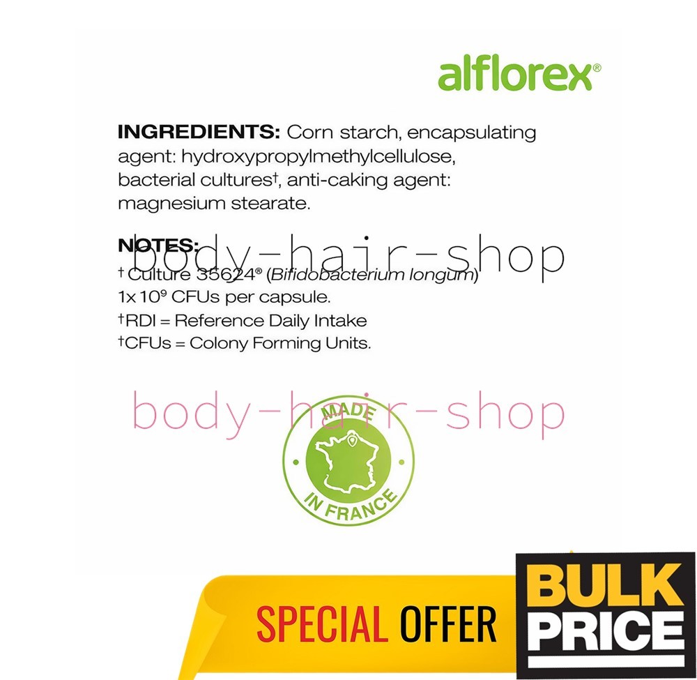 Biocodex Symbiosys Alflorex Probiotic Supplement Daily Gut Health 30 Caps 2-Pack