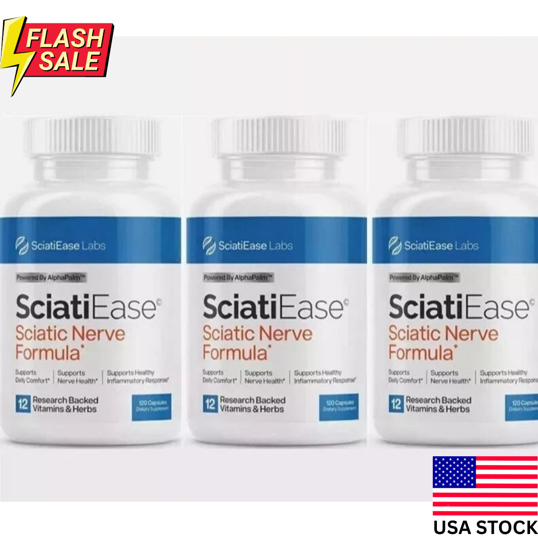 3 PACK SciatiEase Labs Sciati Ease Sciatic Nerve Suitable Complex 120 Capsules F