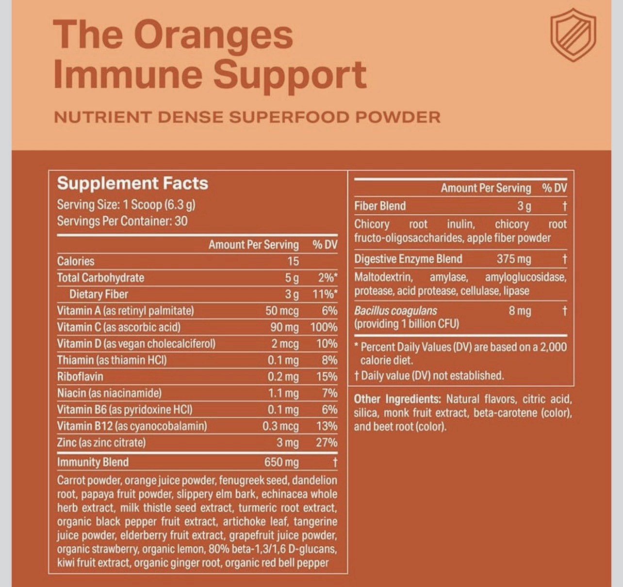Proper Superfood Powder Immune Support Orange Tangerine Vitamin C Elderberry