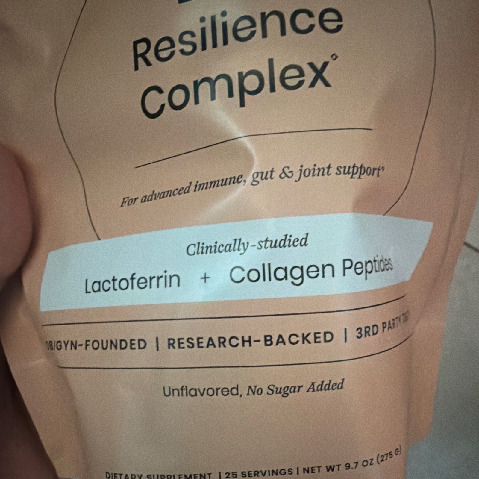 Perelel Daily Resilience Complex – Unflavored Powder with Lactoferrin & Collagen