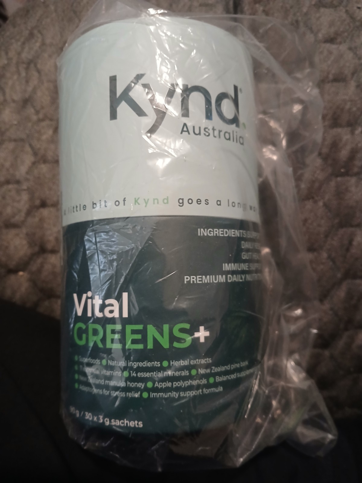 Kynd Vital GREENS+ Powder Vegan Gluten-Free Digestive/Immune 30x3g