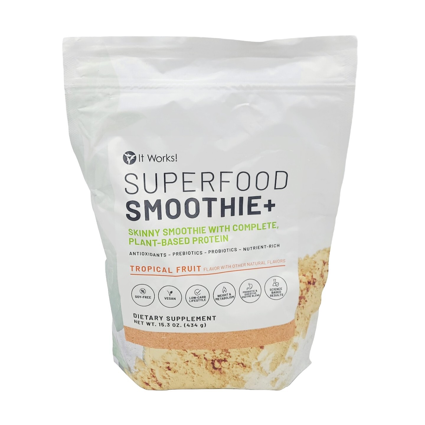 It Works Superfood Smoothie + Tropical Fruit 15.3 Oz ProBiotics Antioxidants New