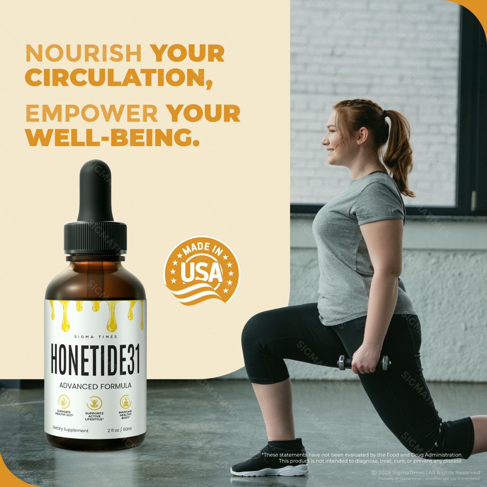 Honetide31 Drops, Liquid Supplement for Metabolism & Weight Loss (30 serving)
