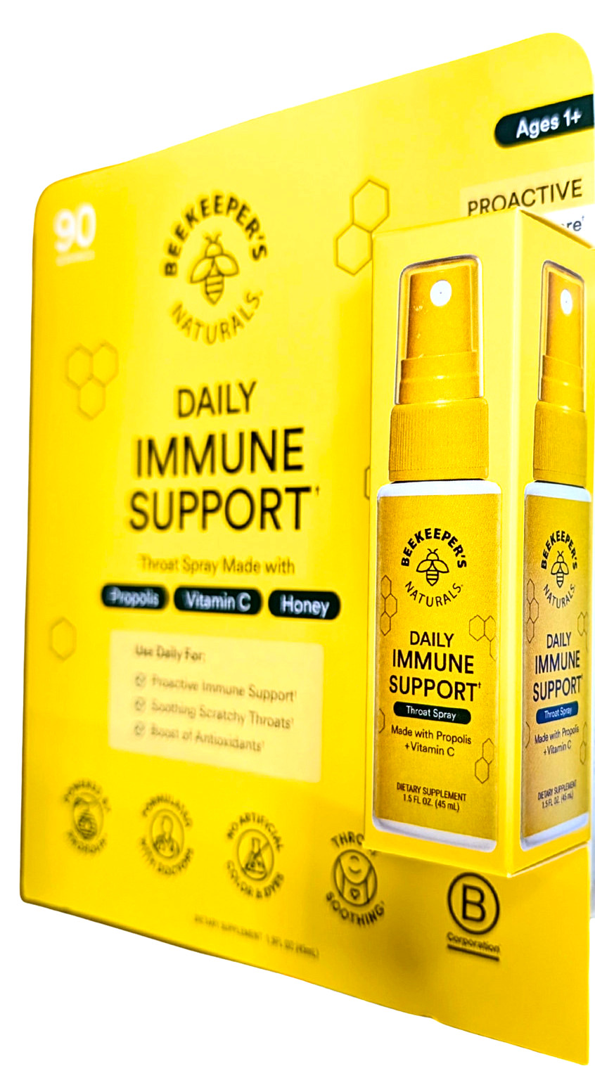 Beekeepers Naturals Propolis Immune Spray with Vitamin C Honey 1.5 Oz EXP06/28