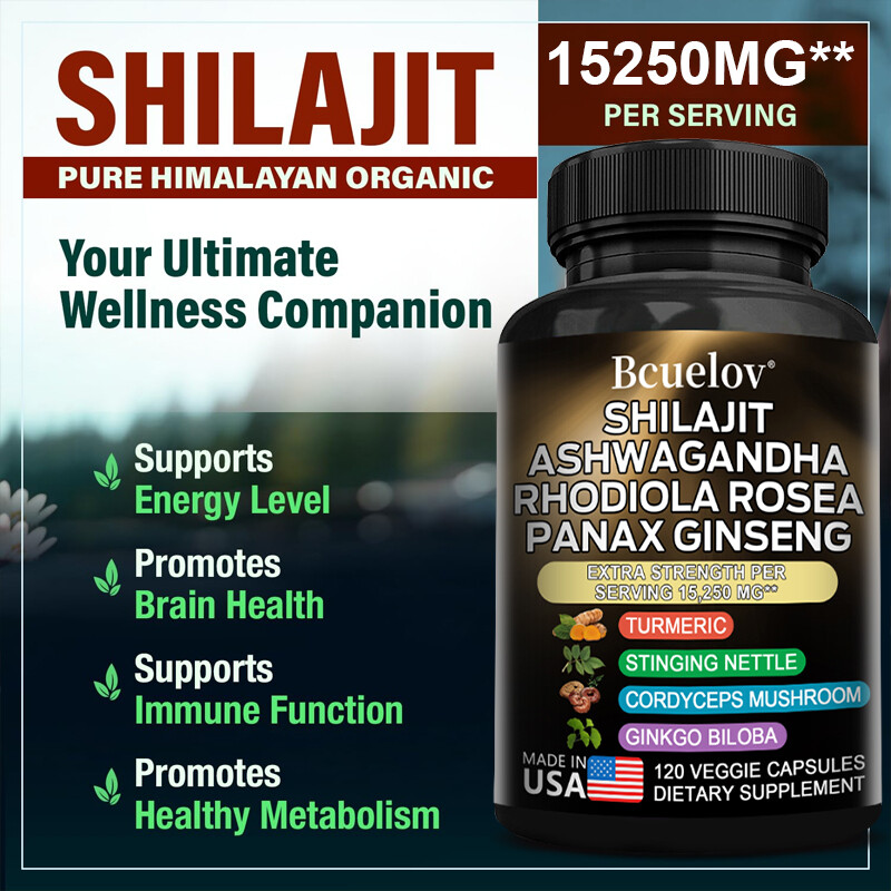 Shilajit, Rhodiola Rosea, Ashwagandha with Ginseng, Dietary Supplement