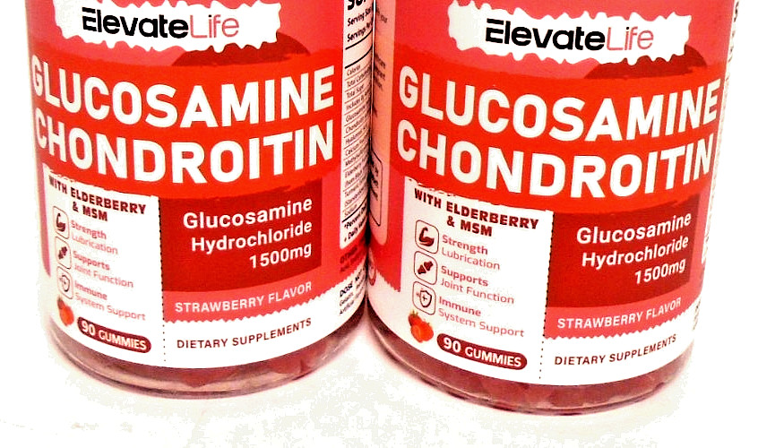 100 Bottles Glucosamine 1500mg W/Chondroitin Elderberry MSM 45 Servings/Btl 9/26