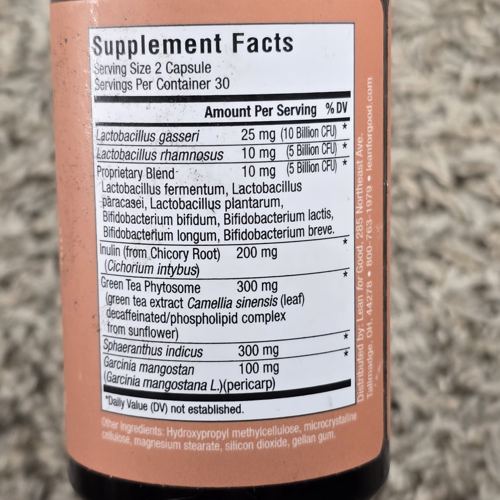LeanBiome 1 Bottle Of (Lean For Good) 60 Capsules -Sealed! Probiotic Exp 7/27