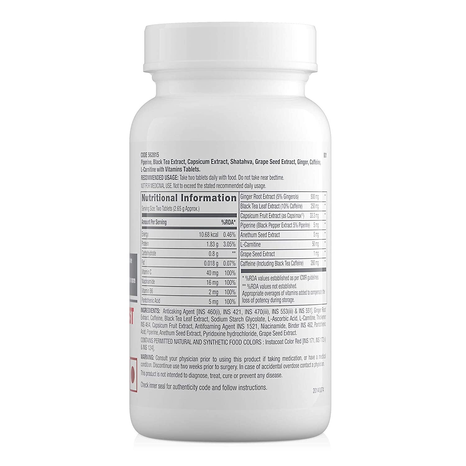 GNC Pro Performance Thermo Burst Hard-Core 90 Tablets