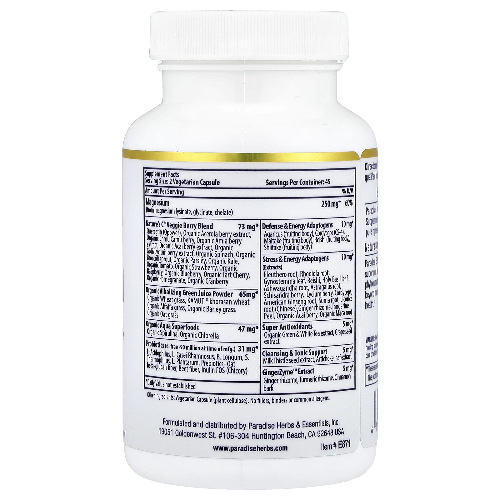 Earth’s Blend, Magnesium, 90 Vegetarian Capsules