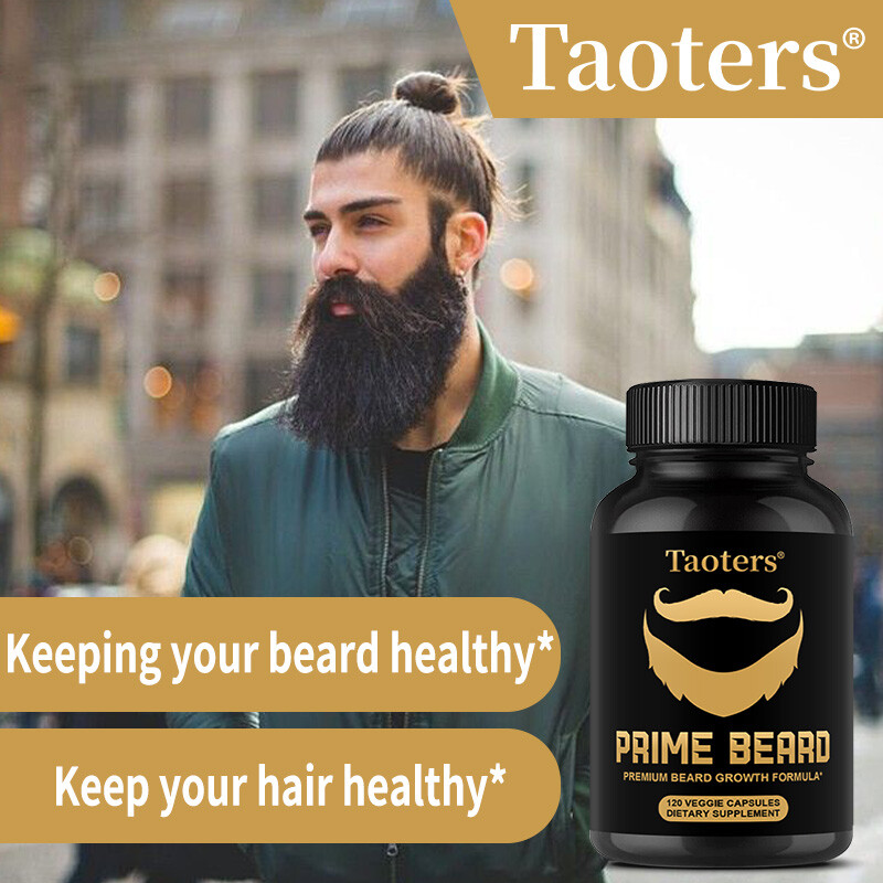 Premium Beard Growth Supplement Biotin 10,000mcg Collagen Capsules