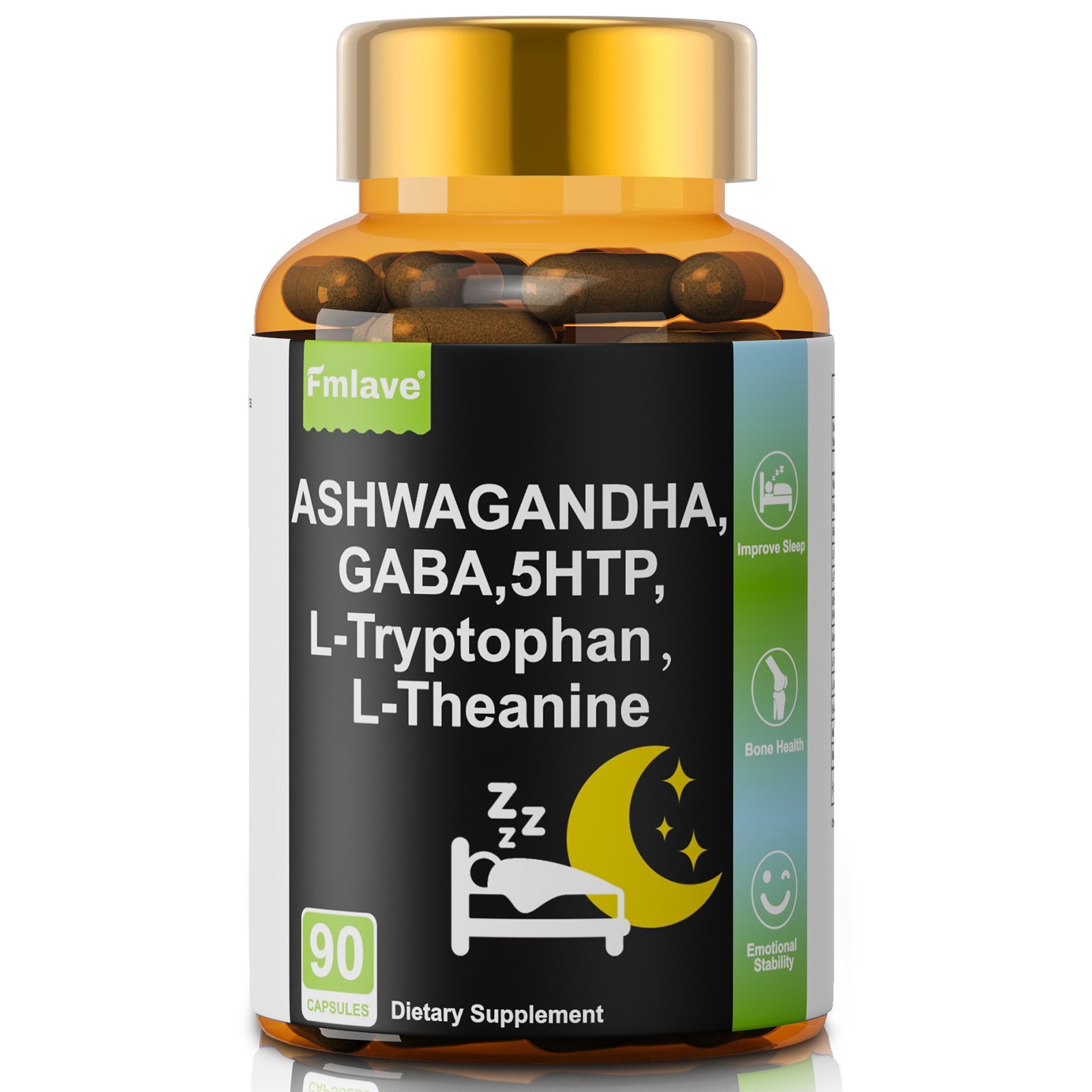 Anti Anxiety Formula With Gaba, L-Theanine, 5-HTP, Ashwagandha, Magnesium 180pcs