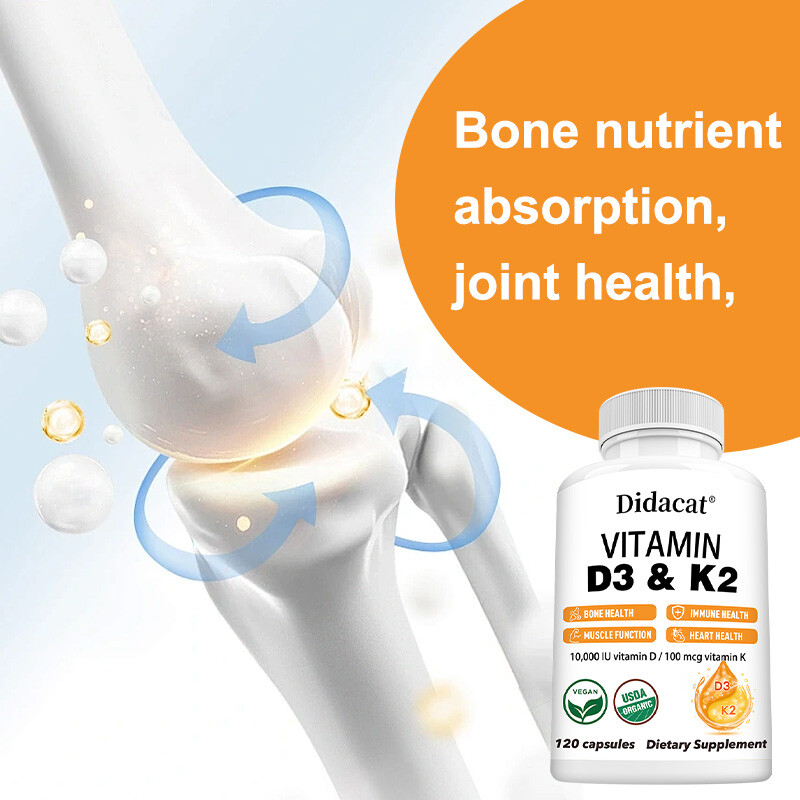 Vitamin K2 (MK7) with D3 10000 IU Supplement, Bone, Heart & Immune Health