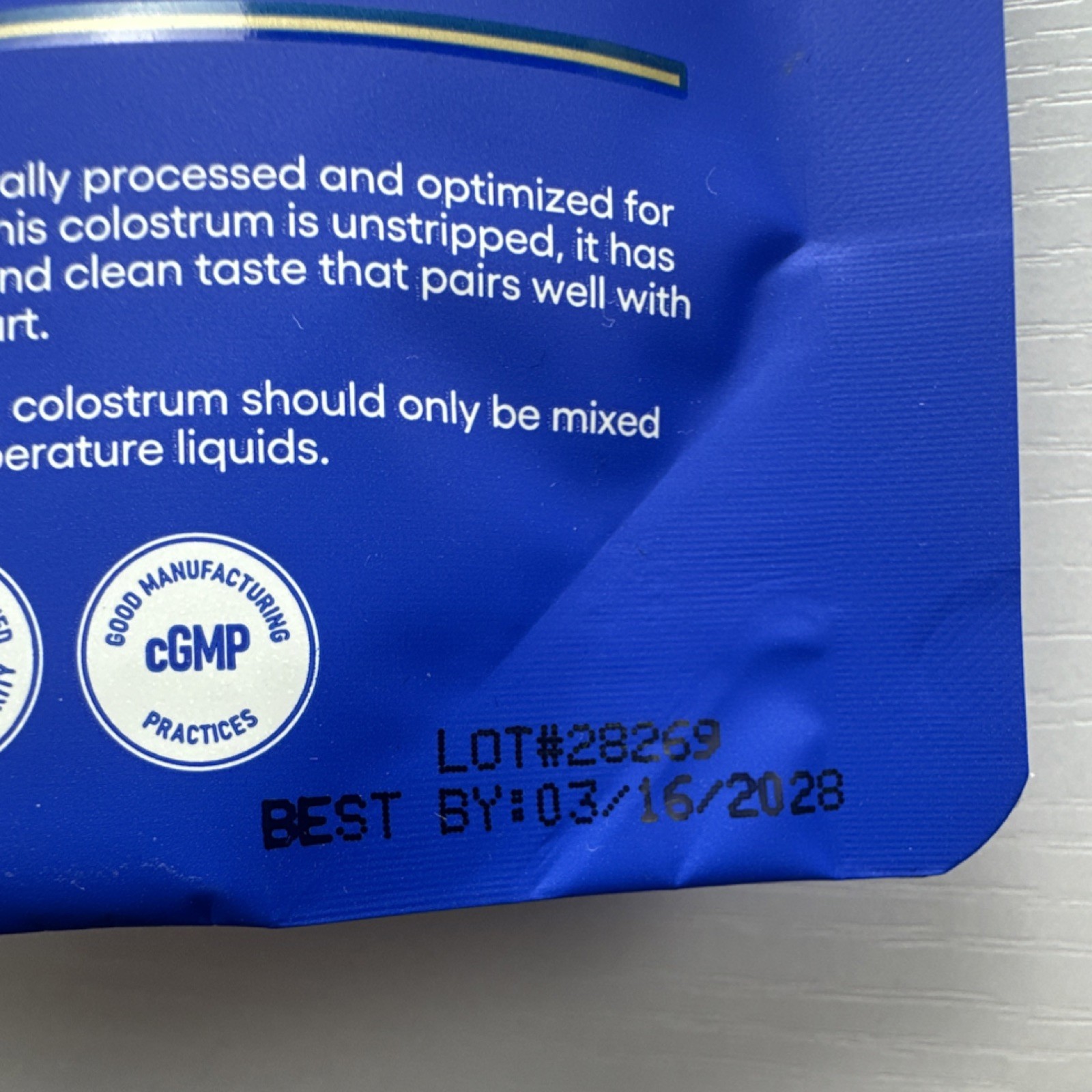 Physician’s Choice Colostrum Gold Powder Unflavored rBST-Free 120g Exp 03/2028
