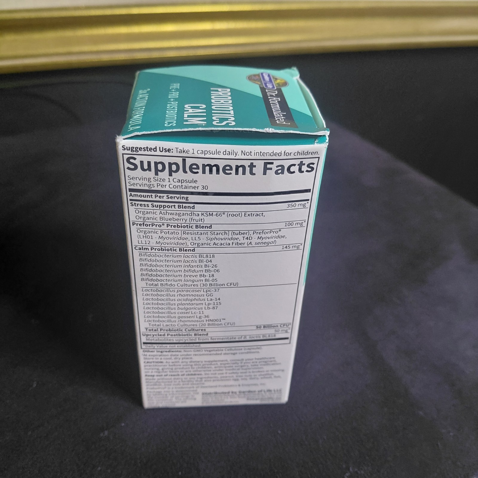 Garden of Life Dr. Formulated Probiotics Calm 50B CFU Pre/Pro/Post 30 Caps