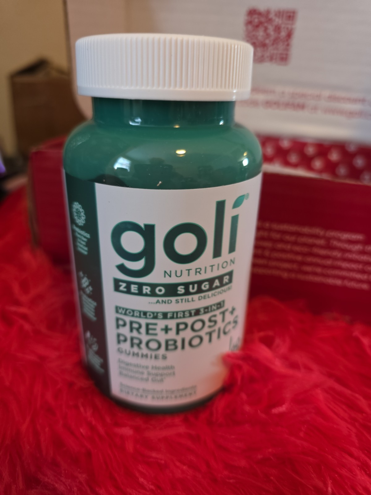 Goli Nutrition Zero Sugar Pre+Post+Probiotics Gummies Fruit Flavor 60 Count