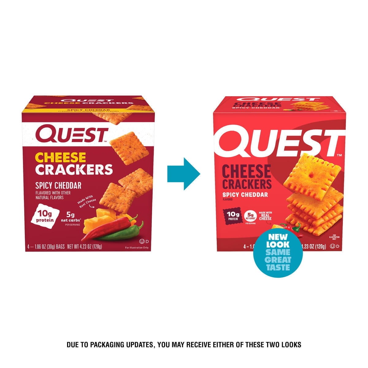 Nutrition Cheese Crackers – Spicy Cheddar, 10g Protein, 4 Count, Snack Ready