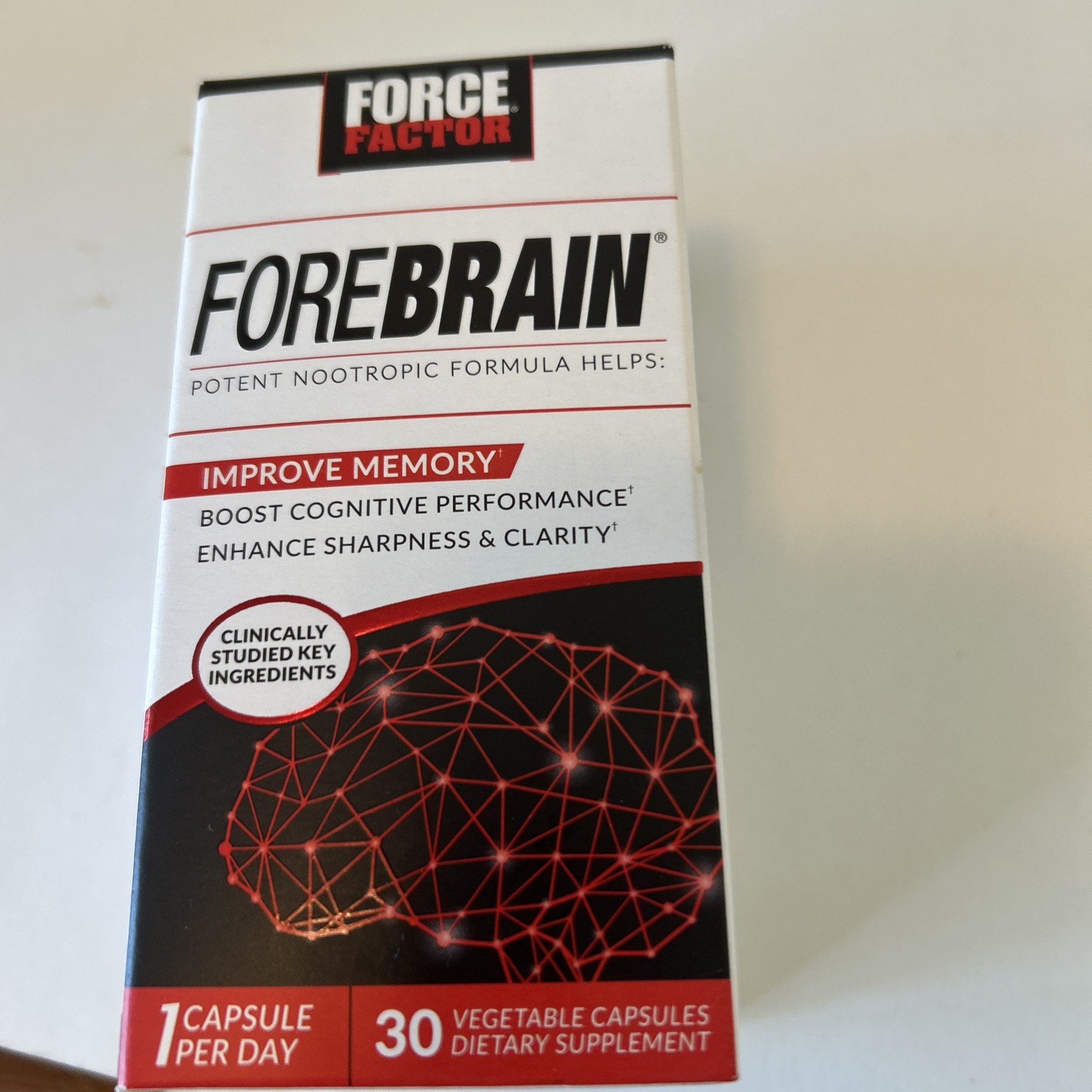 Force Factor Forebrain Memory + Cognitive Support Vegetable Capsules 30