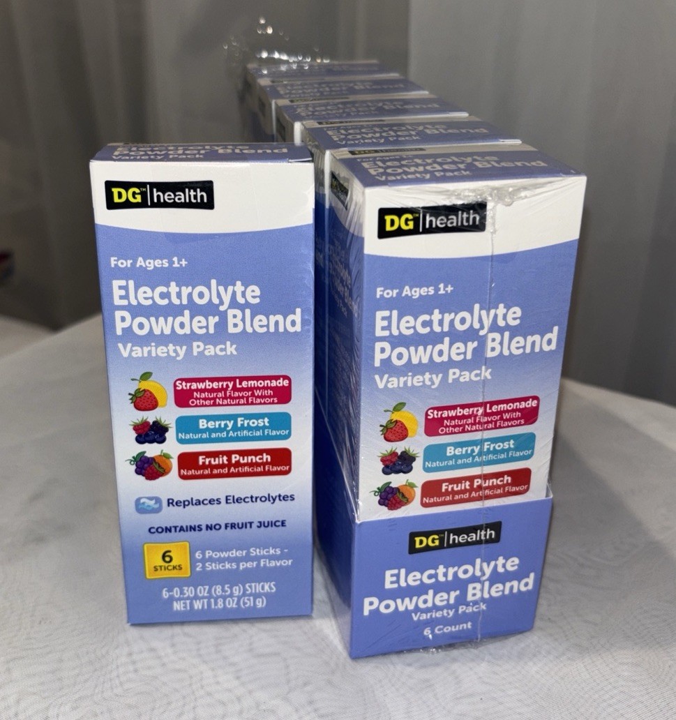 DG Health Electrolyte Powder Blend – Variety Pack – 36 sticks – Exp. 06/2026