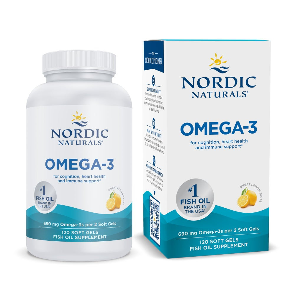 Nordic Naturals Lemon Omega-3 – Aids Cognition, Heart Health, and Immune Support