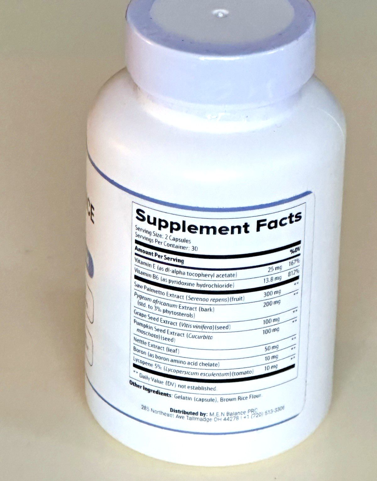 Lot 3 X MEN Balance PRO Supplement 60 Capsules Saw Palmetto Pygeum NEW SEALED