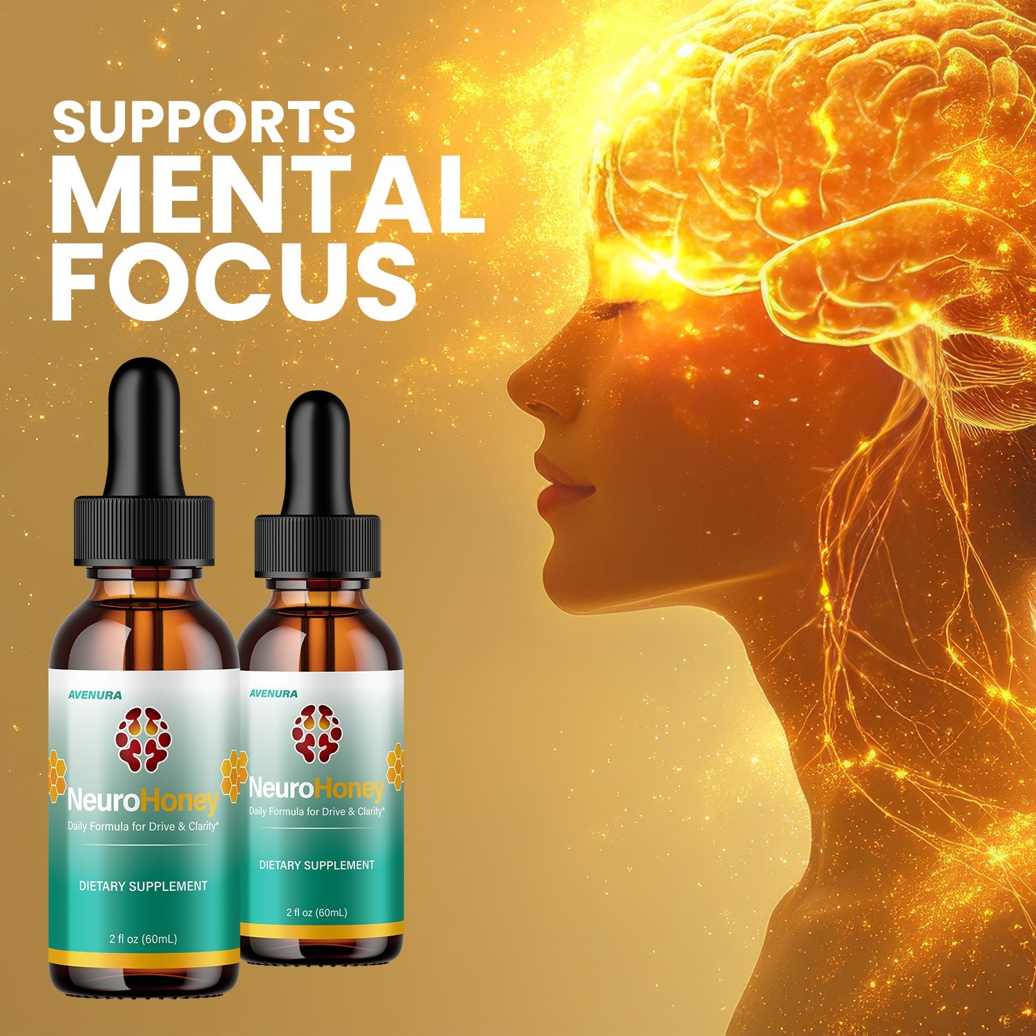 (5 Pack) Neuro Honey Liquid Drops – NeuroHoney Advanced Natural Blend Supplement