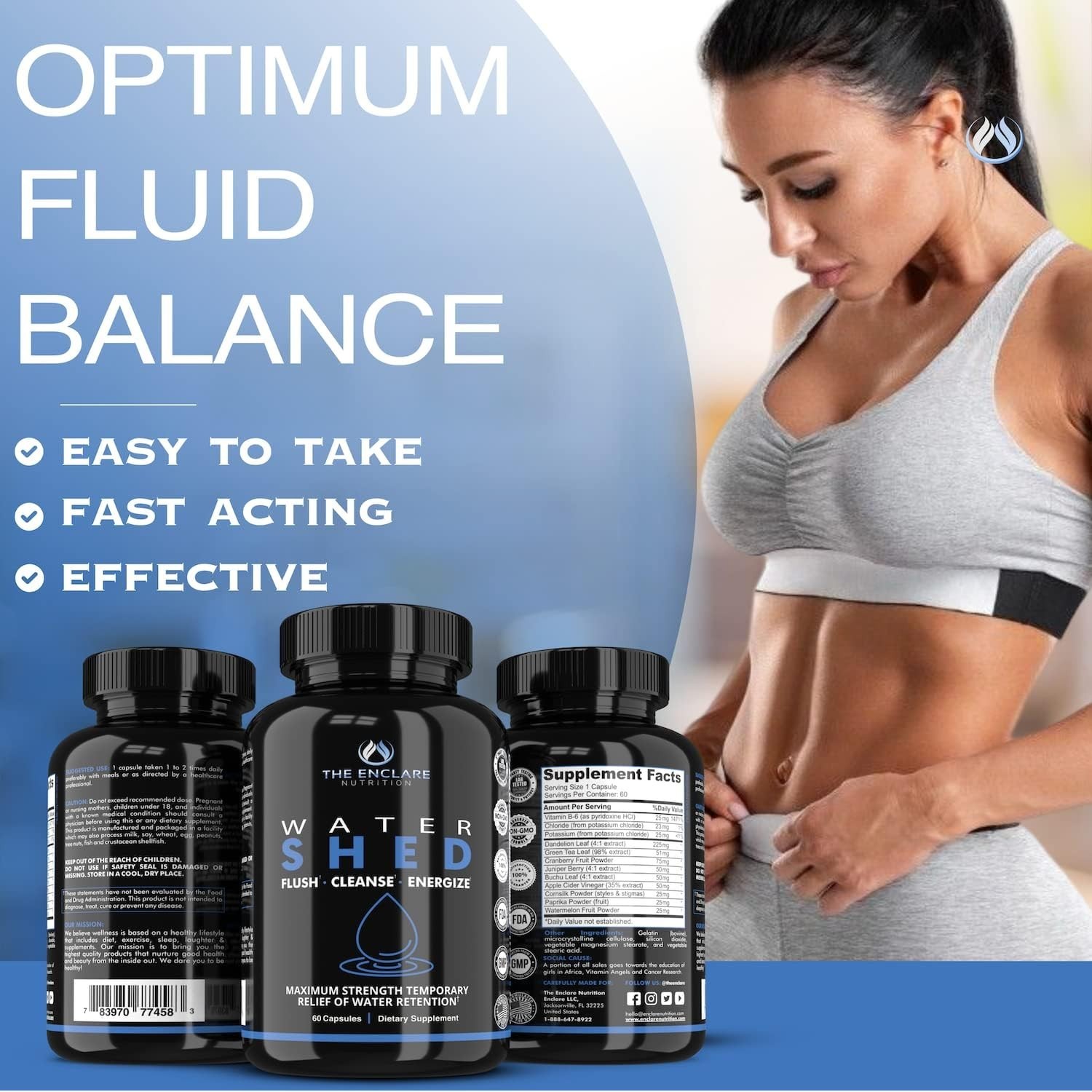 Water Pills Diuretic Water Retention, Liver Detox, Kidney Cleanse, Weight, Sw…