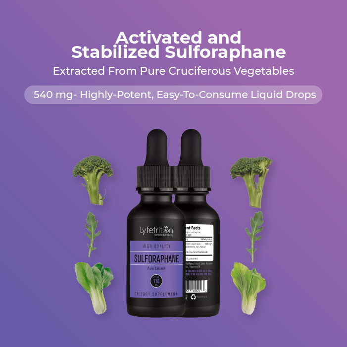 Activated & Stabilized Sulforaphane 540mg,4 Oz Liquid,220 Servings,Made in USA