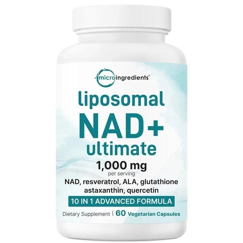 Liposomal Ultimate NAD+ 1,000mg 60 Veggie Softgel | 10-in-1 with Resveratrol
