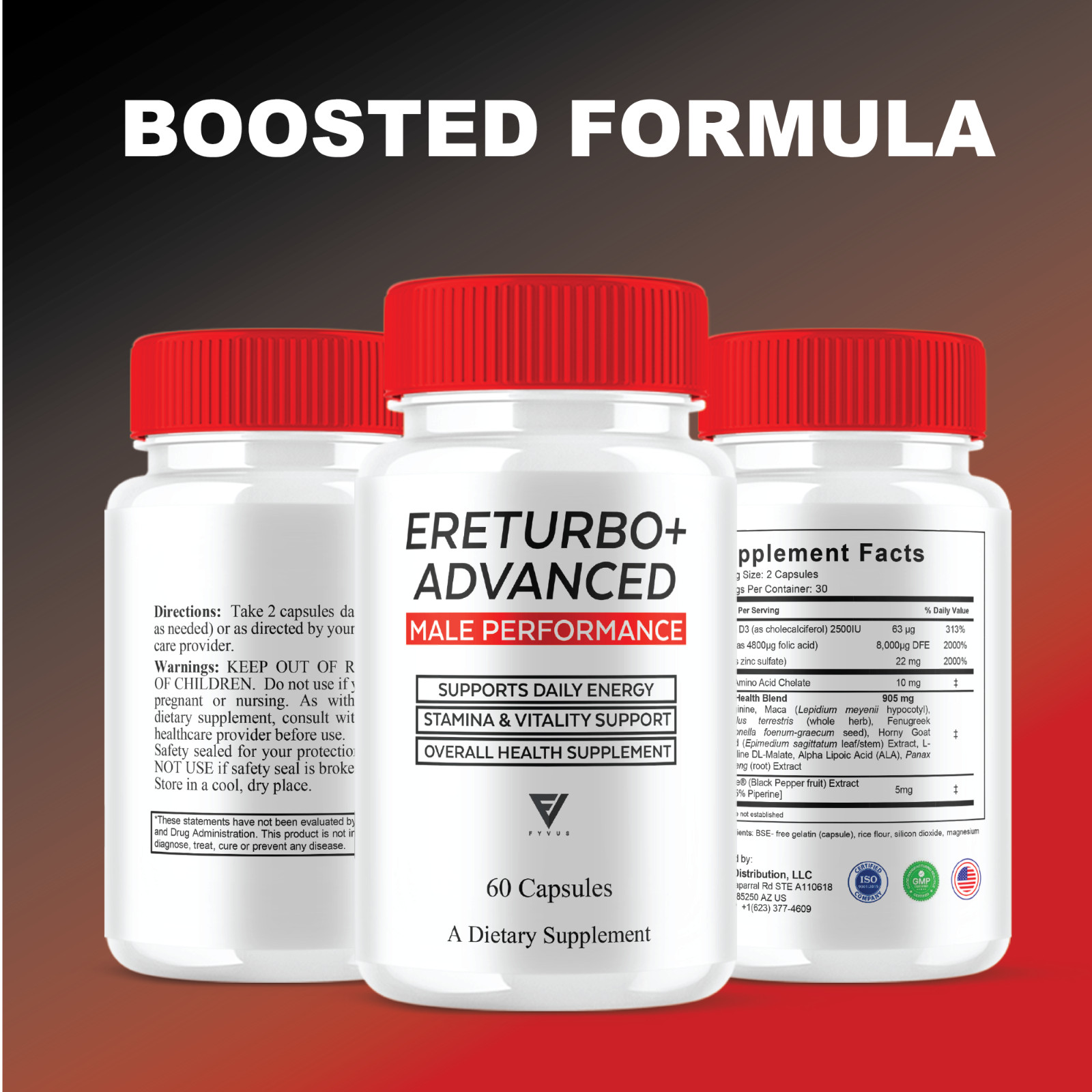 (5 Pack) Ereturbo Advanced Performance, Ereturbo Health Support (300 Capsules)