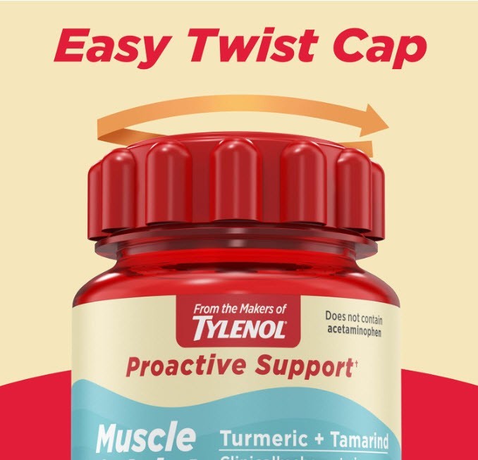 2 Pack TYLENOL Proactive Support Muscle & Joint + Stress Exp 02/2027 New