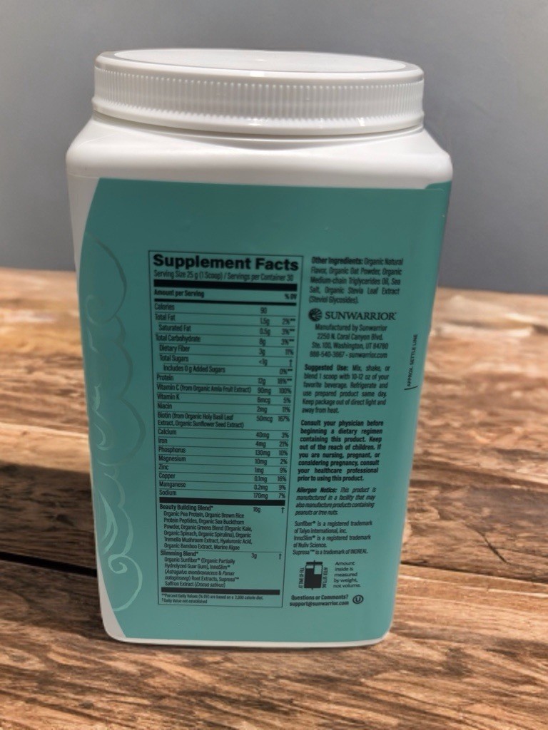 Sunwarrior Shape Slim Collagen Boost Slimming Beauty Plant-Based Vanilla 1.65 lb