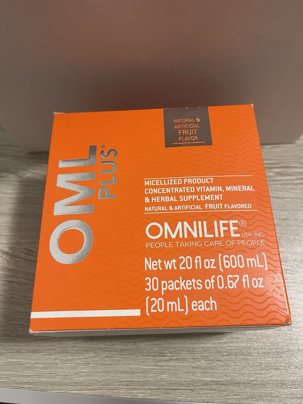 Omnilife OML Plus Liquid Vitamin Mineral Herbal Supplement Fruit 30 Packets 20oz