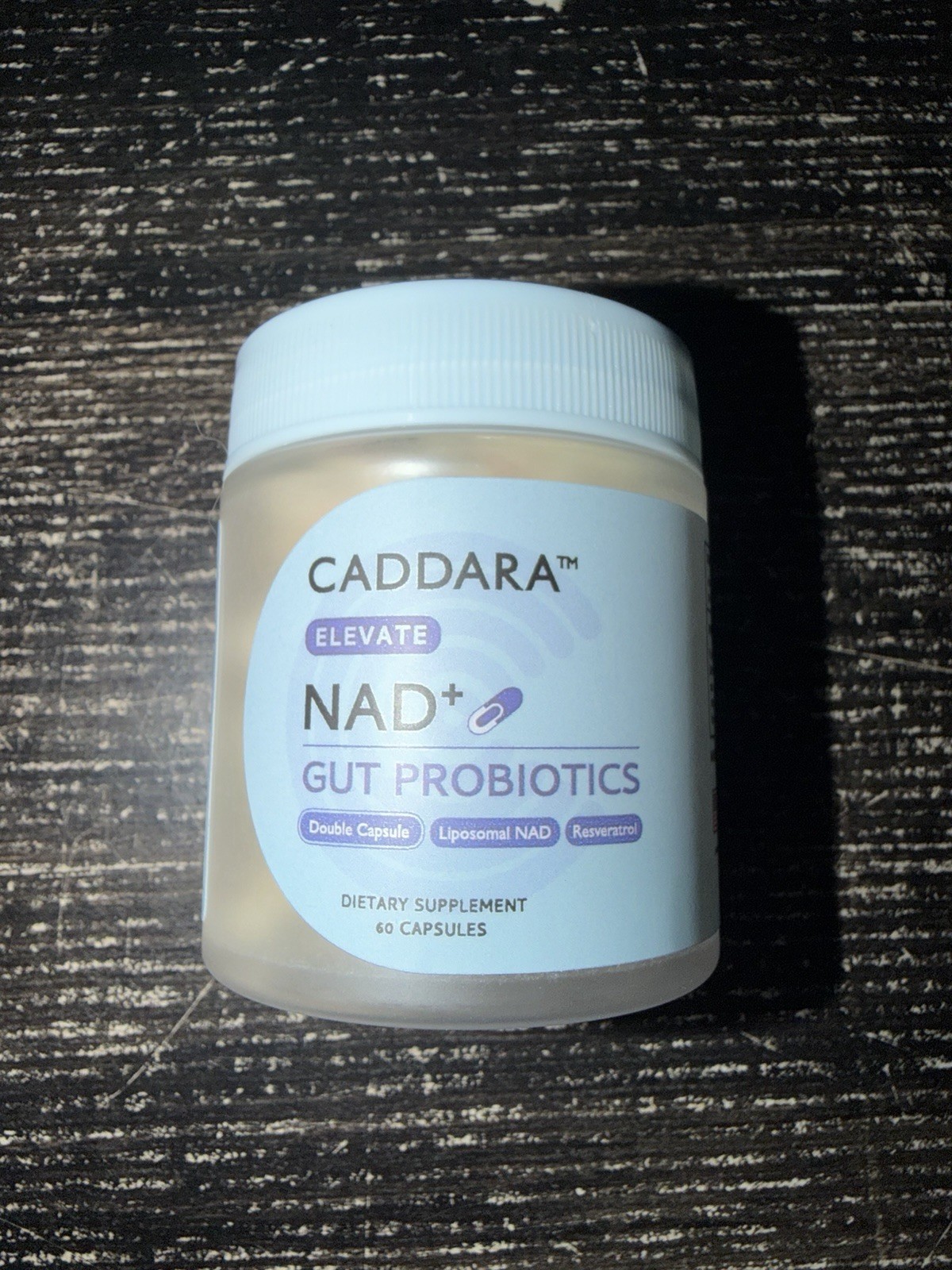 CADDARA Elevate NAD+ + Resveratrol Probiotics Gut Health 60 Capsules Ex 5/29