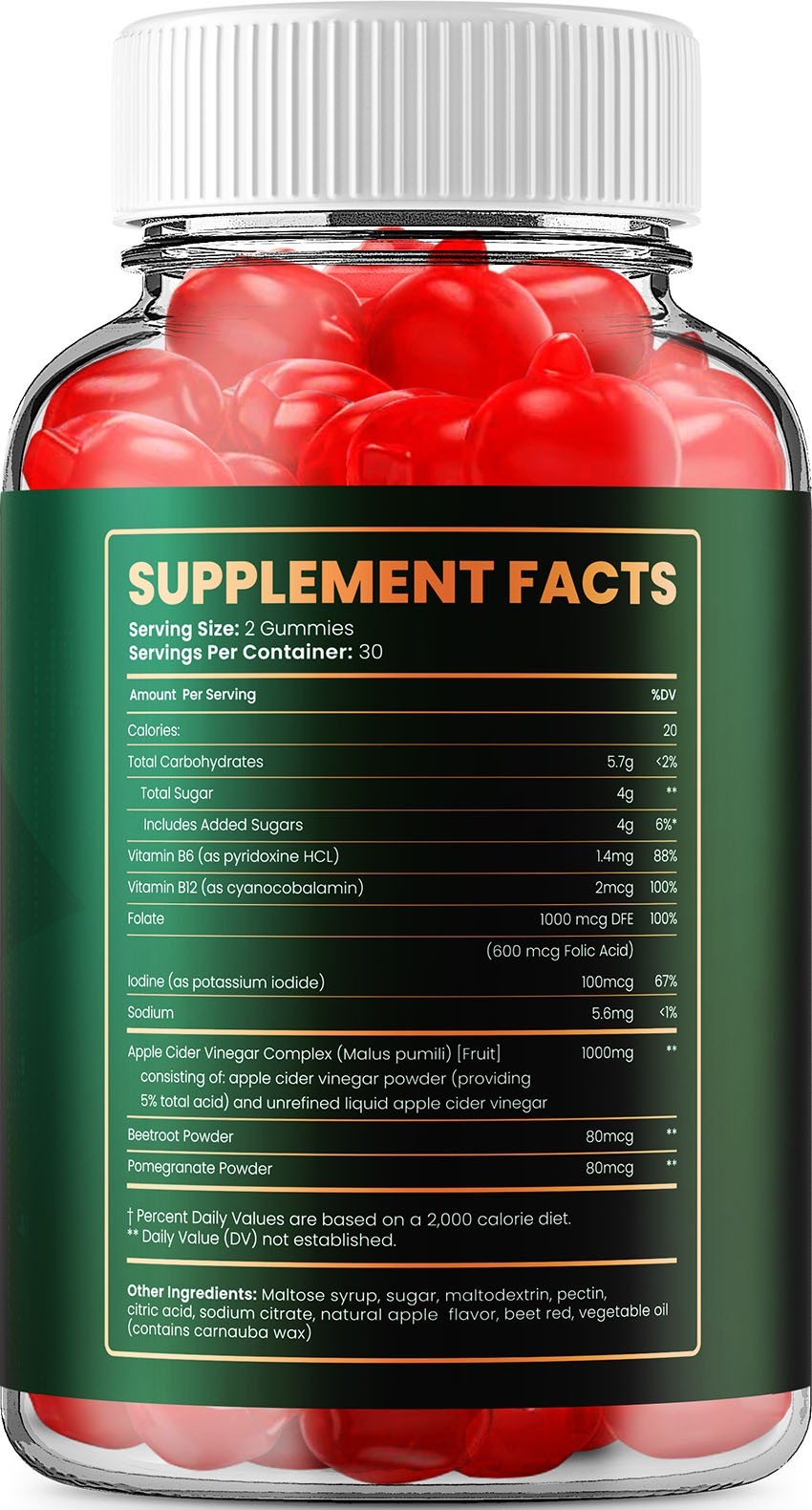 (2 Pack) Leanzene ACV Gummy – Natural Ingredients for Overall Wellness Support