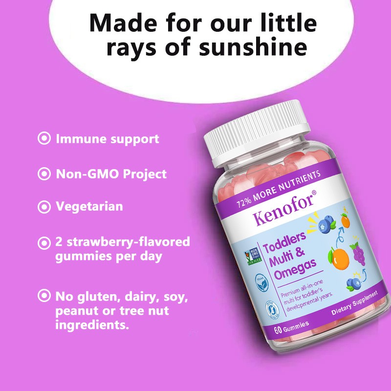 All-in-One Kids Multi Gummies-With Vitamins,Zinc & Fish Oil for Growing Children
