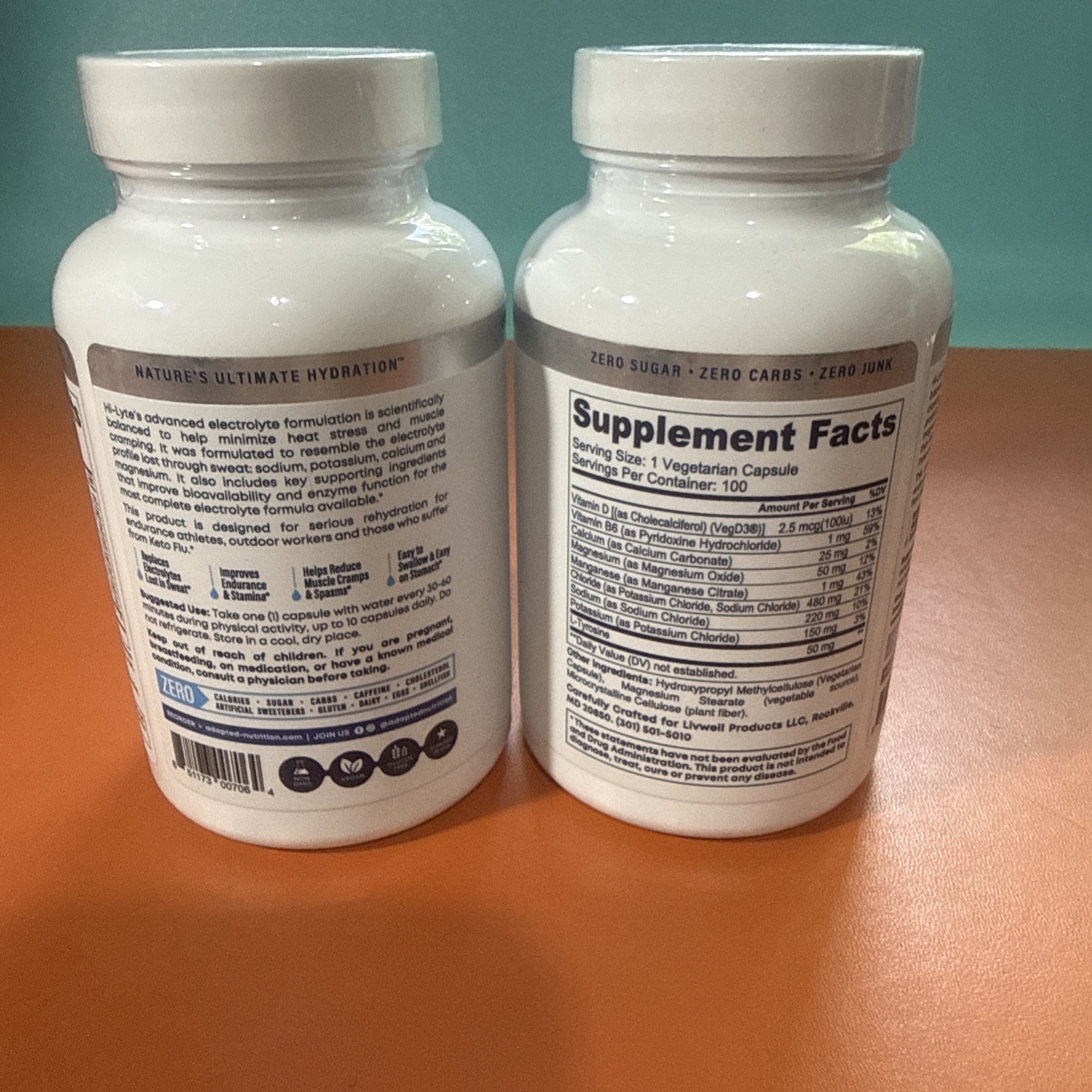 2X Hi Lyte Electrolyte Replacement Caps Keto Friendly Zero Carbs Exp 01/27