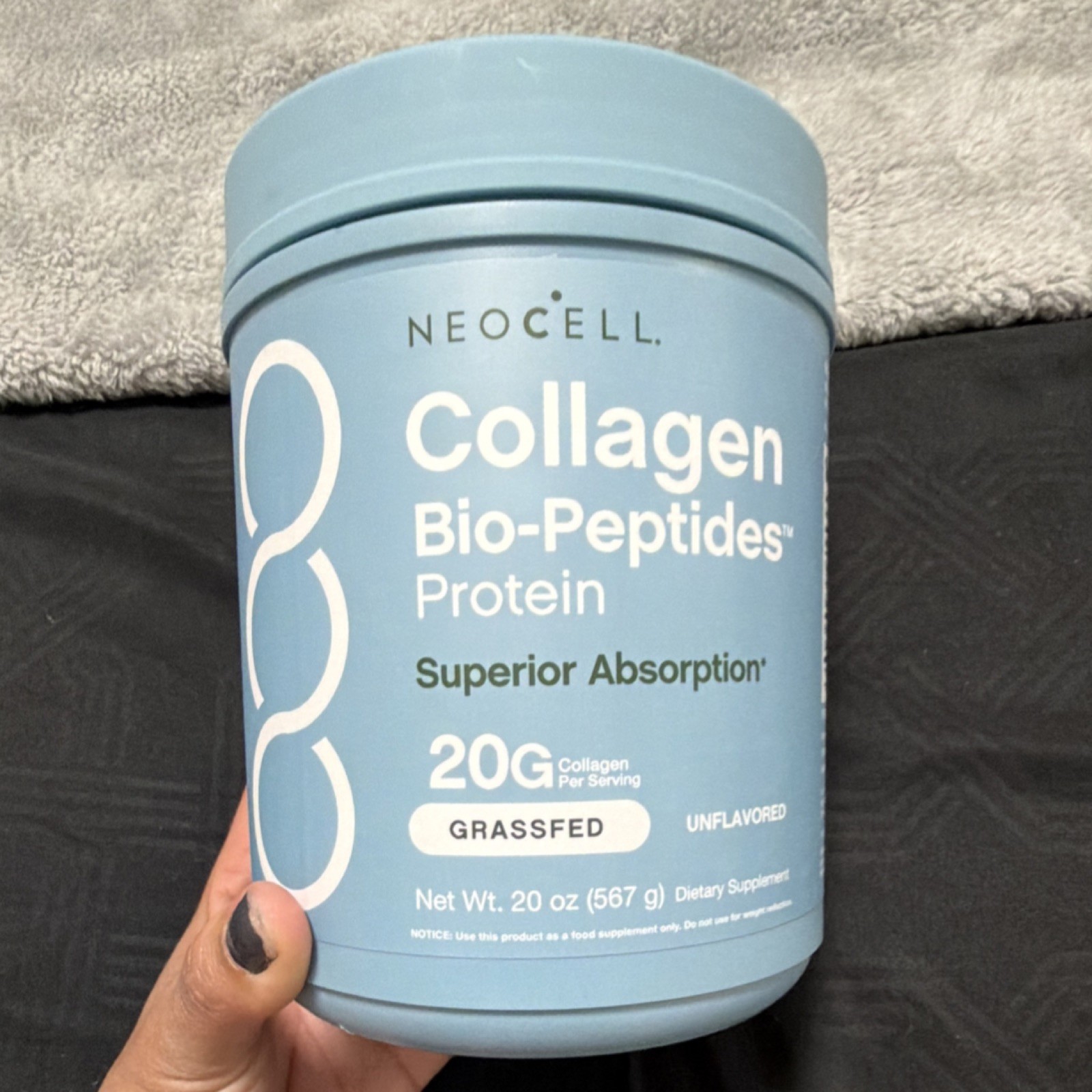 NeoCell Collagen Bio-Peptides Protein Grass Fed Unflavored 20g 20 oz Powder