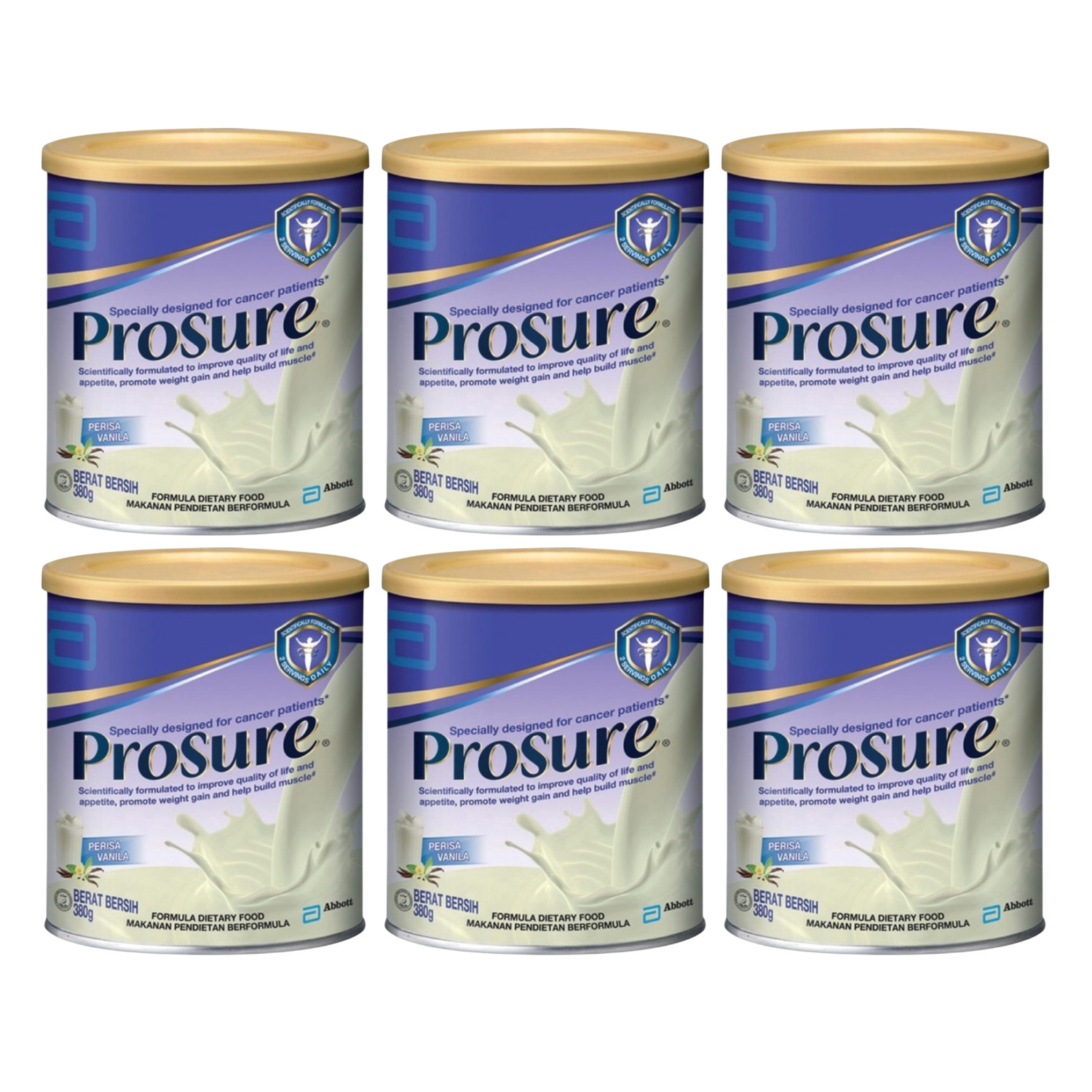 6x Abbott Pro sure Milk High Protein Prebiotic & EPA 380g Free Express Shipping