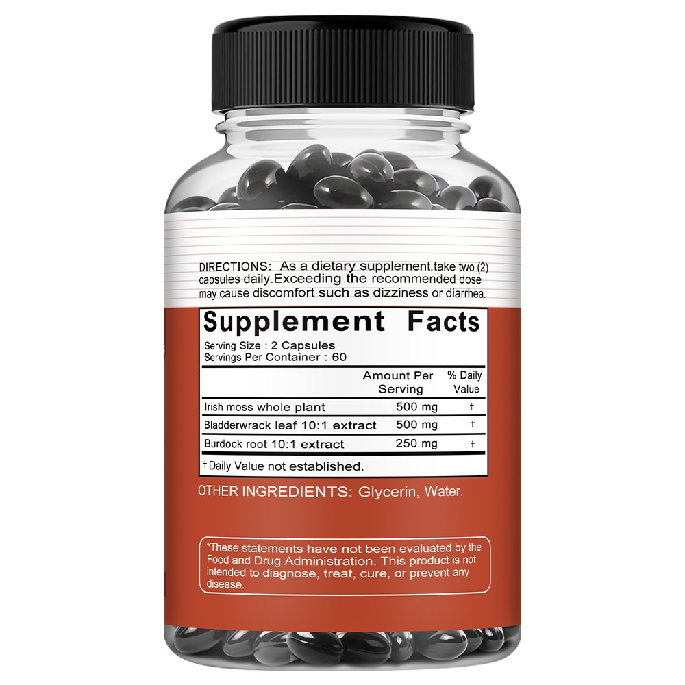 Sea Moss Complex Caps,Mineral Supplement for Thyroid,Gut Digestion,Immune 120 CT